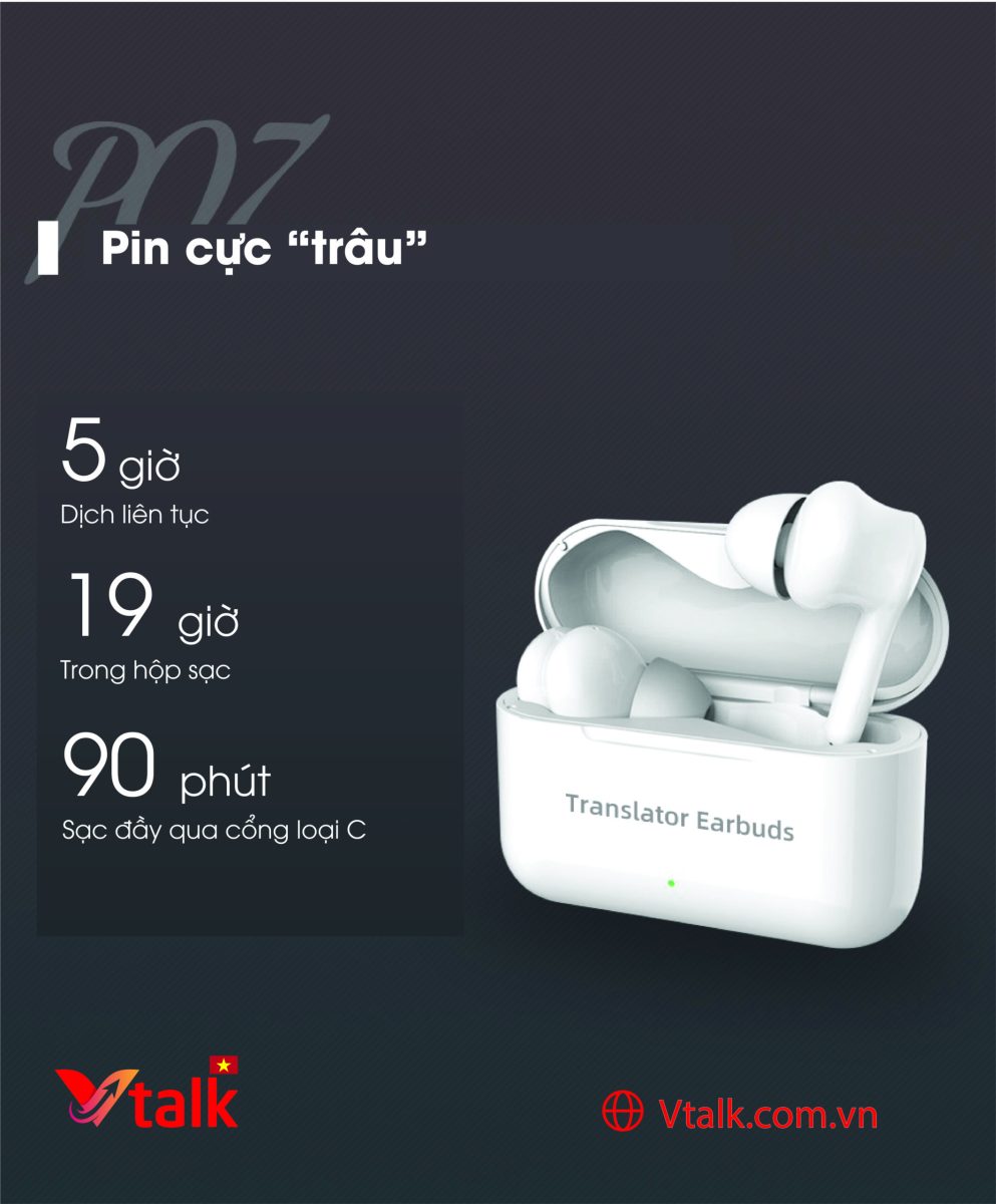 Tai Nghe Phiên Dịch Vtalk Ear – Tai Nghe Phiên Dịch Thương Hiệu Việt Nam, Hỗ Trợ 127 Ngôn Ngữ