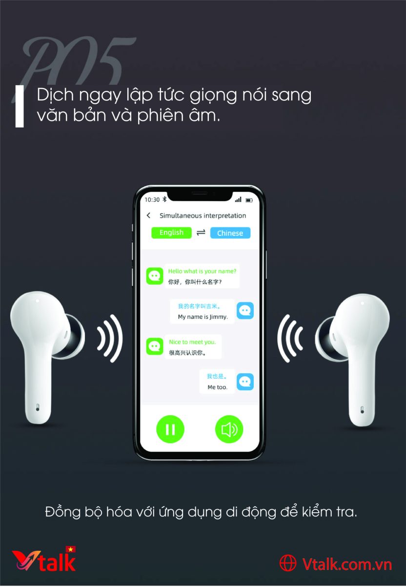 Tai Nghe Phiên Dịch Vtalk Ear – Tai Nghe Phiên Dịch Thương Hiệu Việt Nam, Hỗ Trợ 127 Ngôn Ngữ