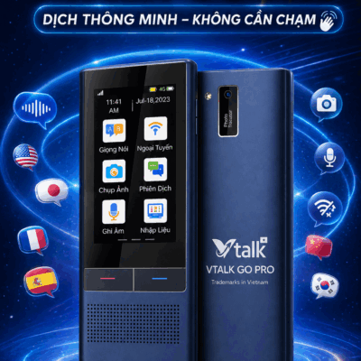 Máy Phiên Dịch VTalk Go Pro 2026 - Máy Phiên Dịch Mang Thương Hiệu Việt Nam Được Tích Hợp Esim Dùng Toàn Cầu
