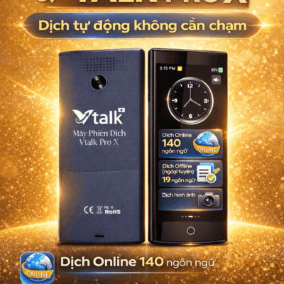 Máy Phiên Dịch Vtalk Pro X 2026- Dòng Cao Cấp Dịch Không Cần Chạm